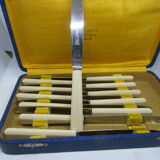 White resin handle knifes