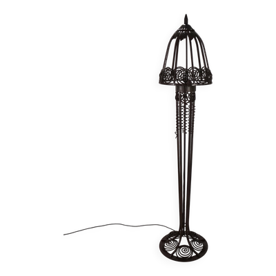 Lampadaire Art Nouveau en fer forgé, 1920