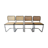 Lot de 4 chaises Marcel Breuer modèle cesca édition italienne