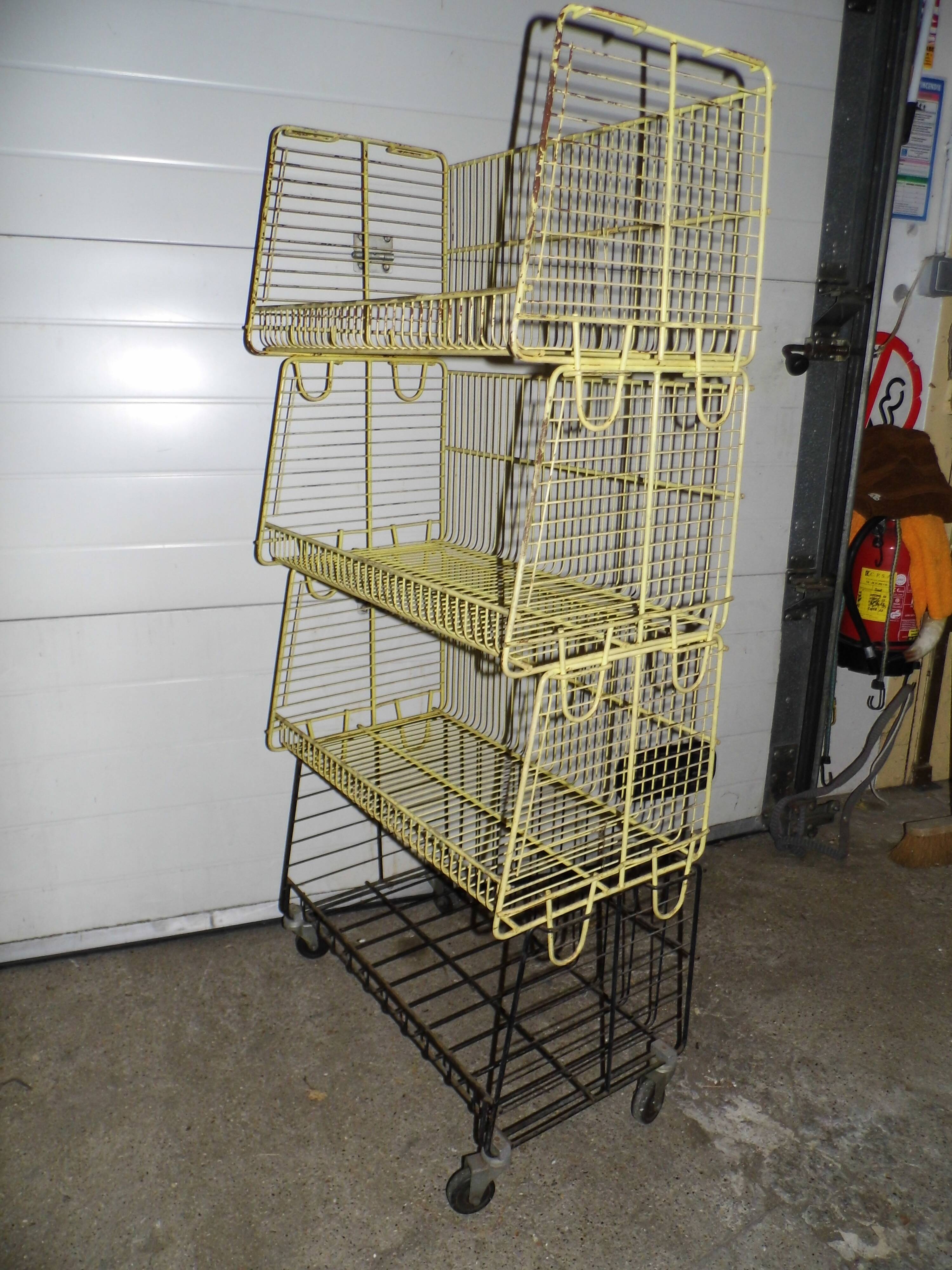 Metal display of shops shops fruits and vegetables