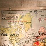 School planisphere Vidal-Lablache 1955 map