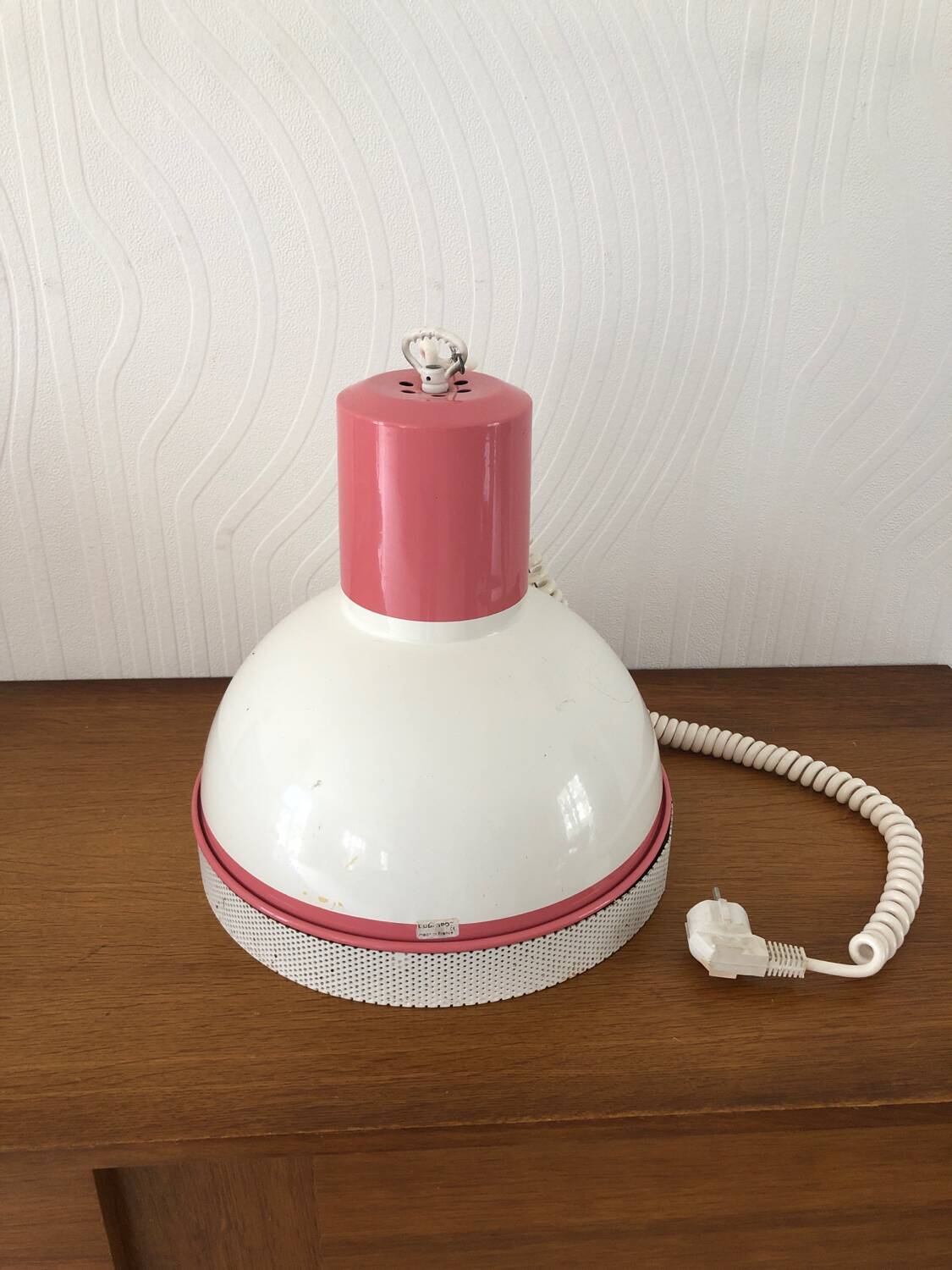 Vintage pink Cubi Spot industrial pendant light