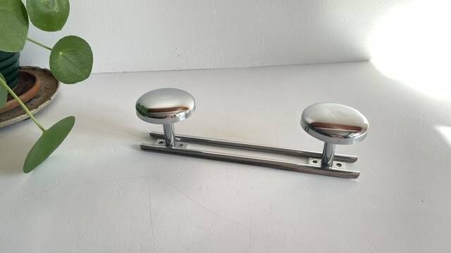 Vintage chrome metal coat stand