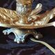 Pair of bedside lamps in chiselled bronze - bird shape -