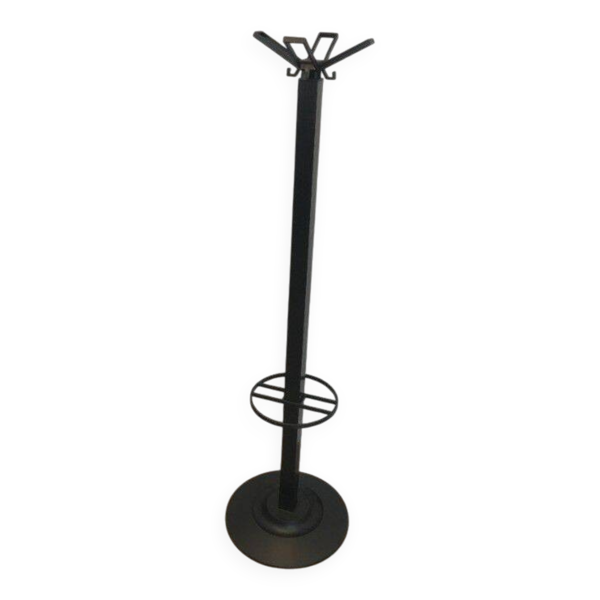 Michele De Lucchi & Tadao Takaichi pour Kartell. Porte-manteau en plastique noir ''Segmenti''. Italie. 1989