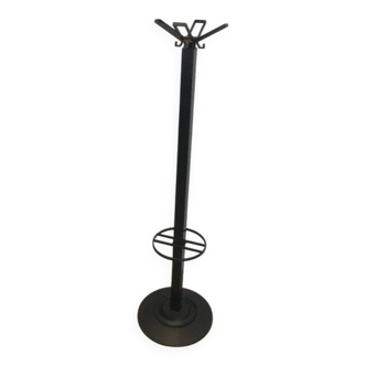 Michele De Lucchi & Tadao Takaichi for Kartell. Black plastic coat rack "Segmenti". Italy. 1989