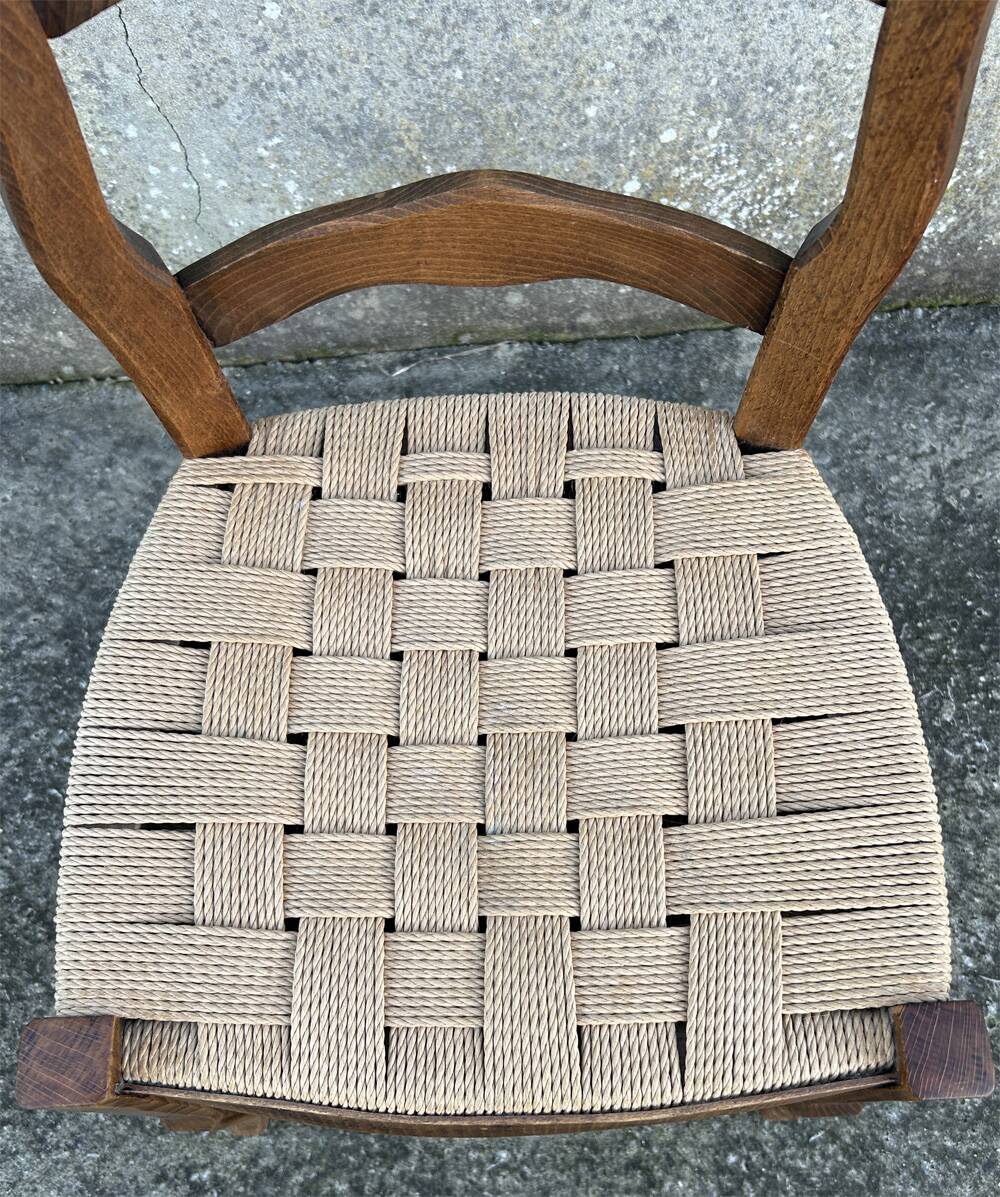 Louis Philippe chair, woven seat, late 19th century.