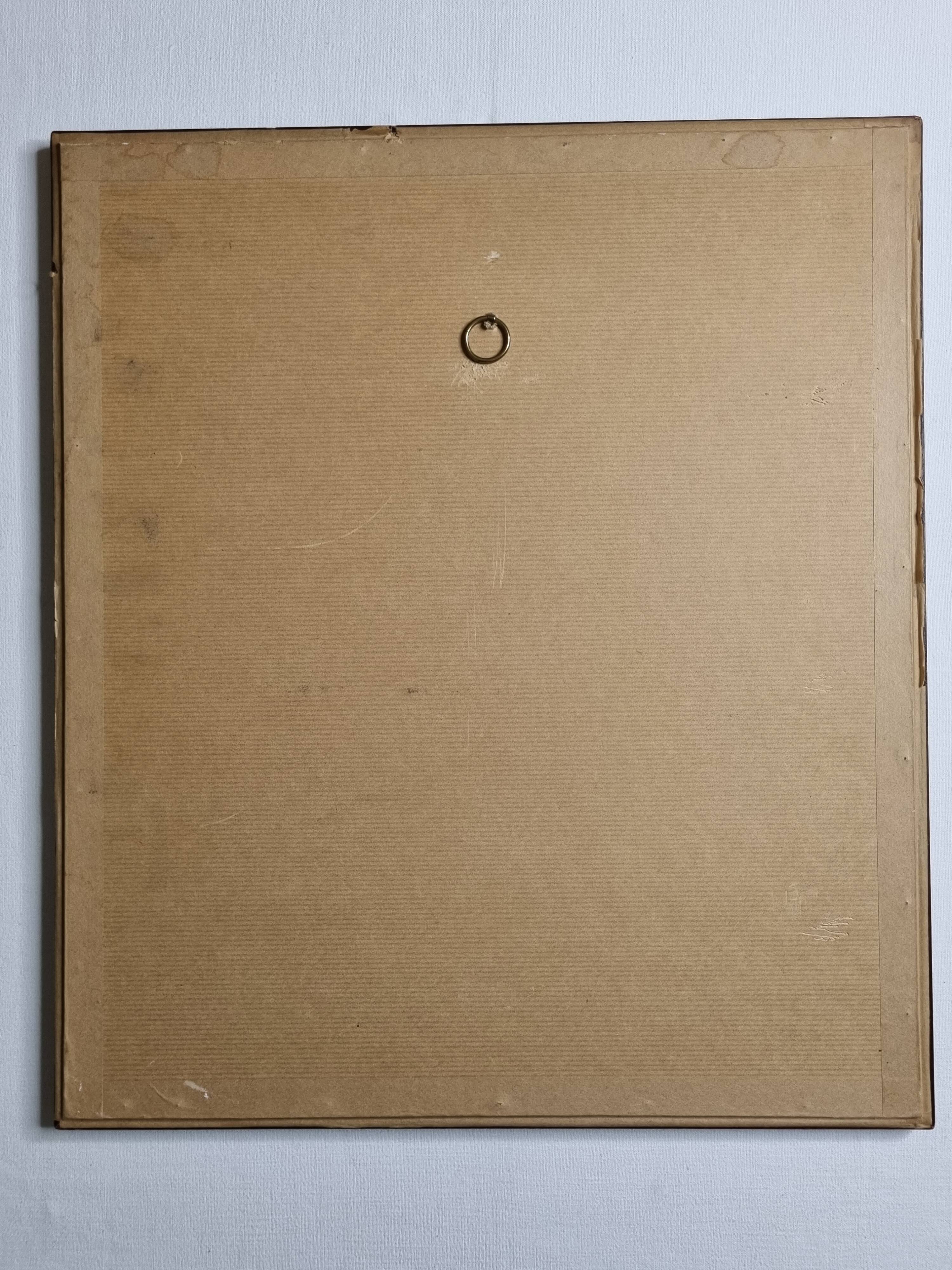 Original engraving by François Nicolas Martinet, 18th century, Louisiana crab fisher, framed,