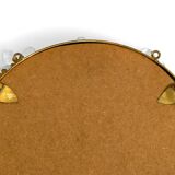 Metall wall mirror and matching shelf gold plated plated by Banci Firenze