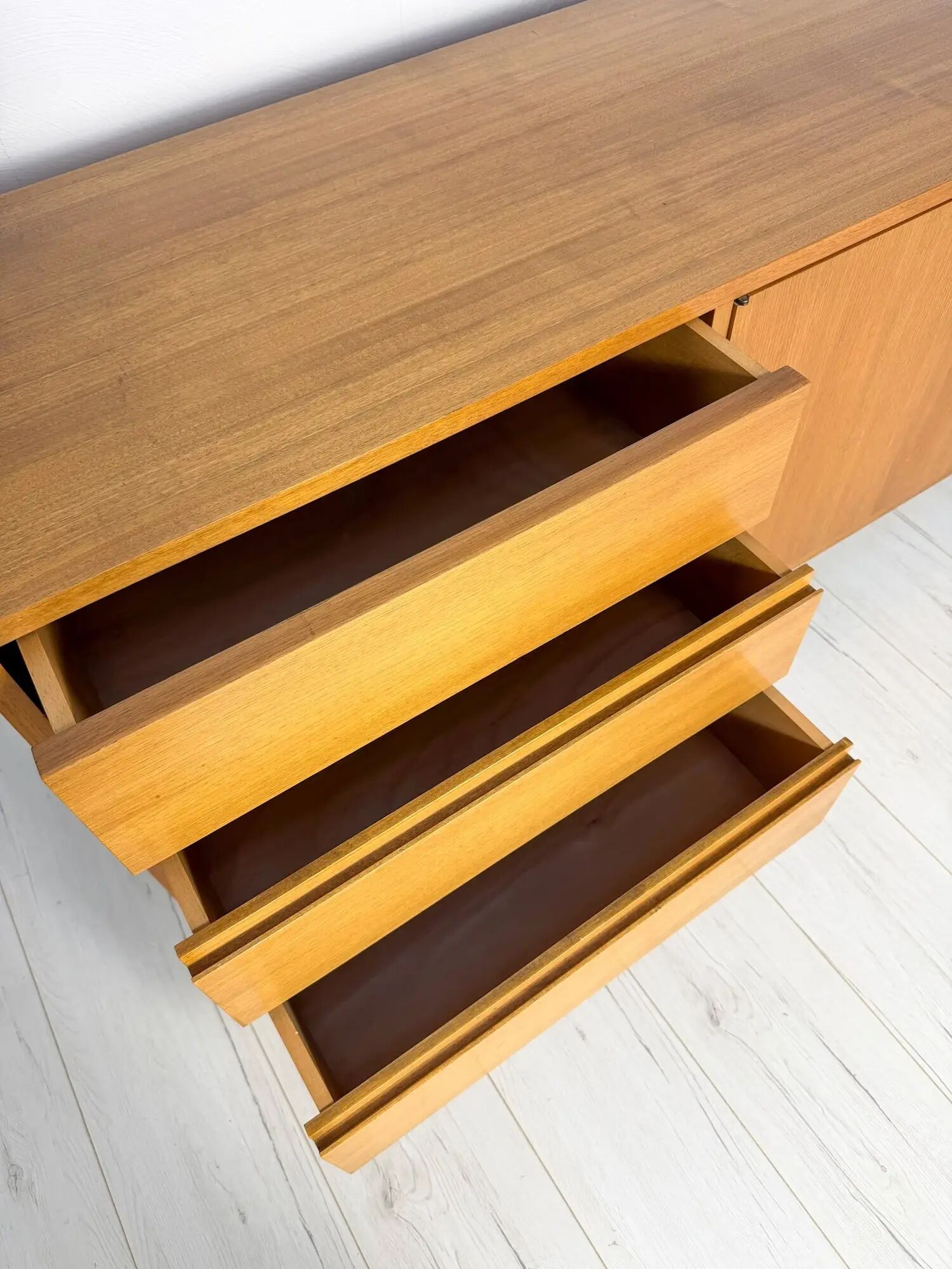 1960s vintage mid-century German teak sideboard lowboard