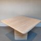 Square Italian coffee table in travertine 1970