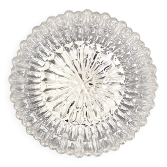 Glass ceiling lamp or wall lamp of the Fabryki Materiałów Światłoczułych FOTON PRL, 1980s.