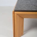 Brutalist coffee table with natural stone top, 1970s