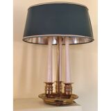 Empire style hot water bottle lamp - bronze and brass candle holder lamp