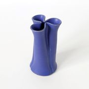 Vase soliflore en céramique bleue, Aage Würtz Danemark, années 60