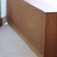 Teak enfilade, sliding canvas doors, 1960s.