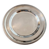 Round tray or large platter in silver metal christofle model gallia malmaison