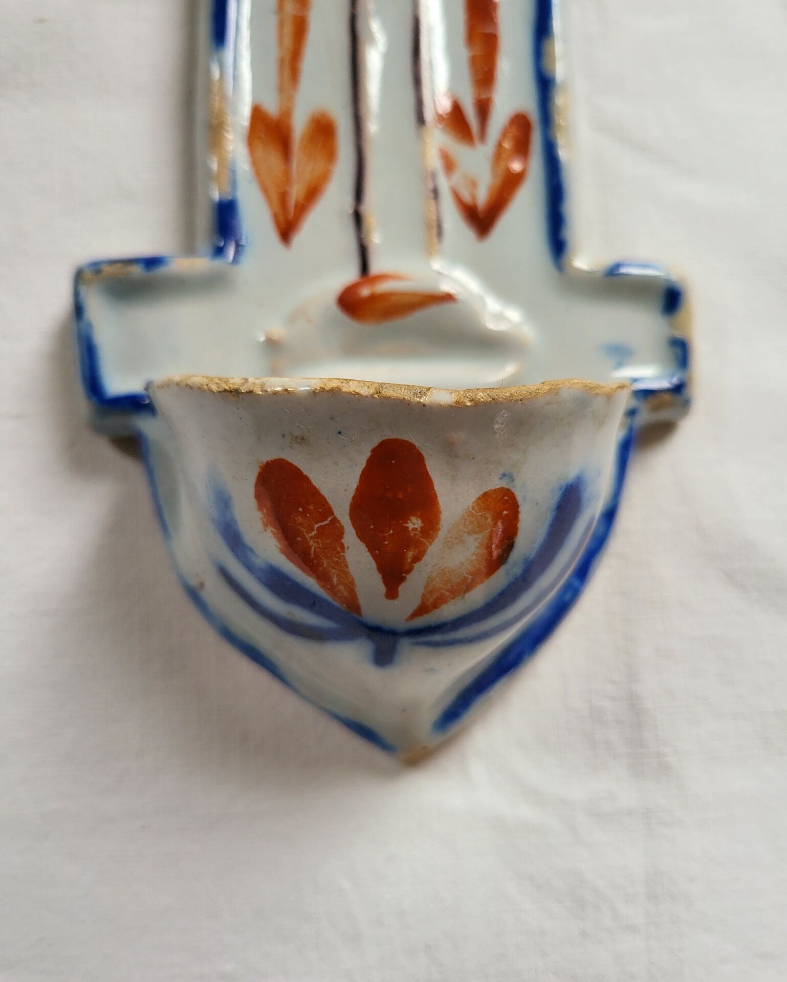 Old Faience Baptismal Font Cross Martres Tolosane