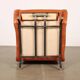 Vintage armchair from the 1970s in foam, faux leather, and metal.