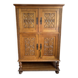 Vintage carved wood cabinet