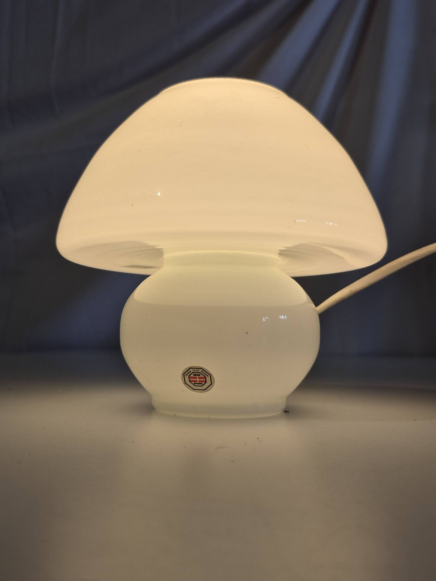 Small XS Odreco Dansk Glas Design mushroom glass lamp Denmark 13,5 cm