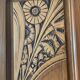 Antique 3-door Art Deco wardrobe in wood with mirror