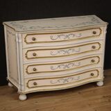 Italian dresser in lacquered, painted and gilded wood