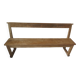 Church pew, pitchpin bed with a light oak waxed finish.