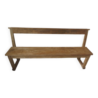 Church pew, pitchpin bed with a light oak waxed finish.