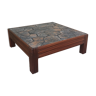 Square oak coffee table and ceramic top