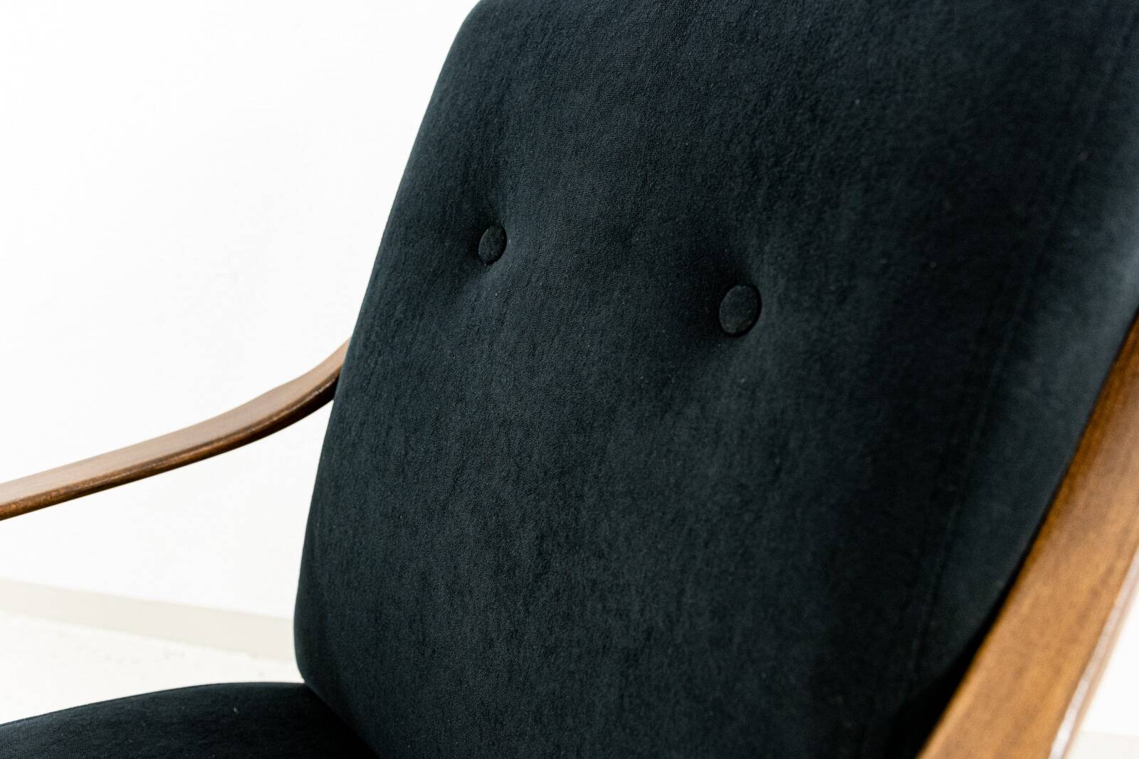 Black Armchair By Jaroslav Šmídek For Ton, Czechoslovakia, 1960’s