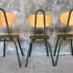 Trio of industrial tubular chairs - design 1960