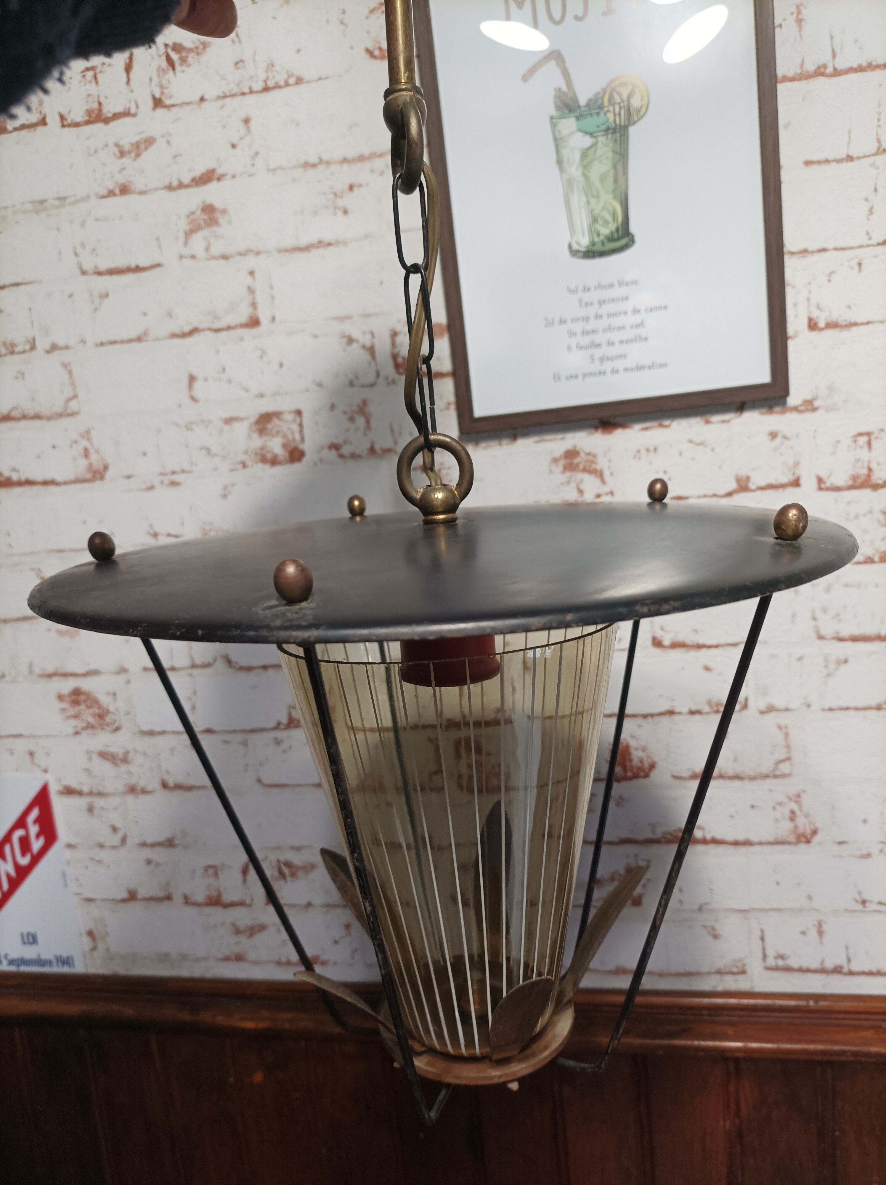 Pendant lamp 50s 60 vintage