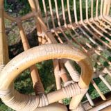 Set of 2 rattan armchairs