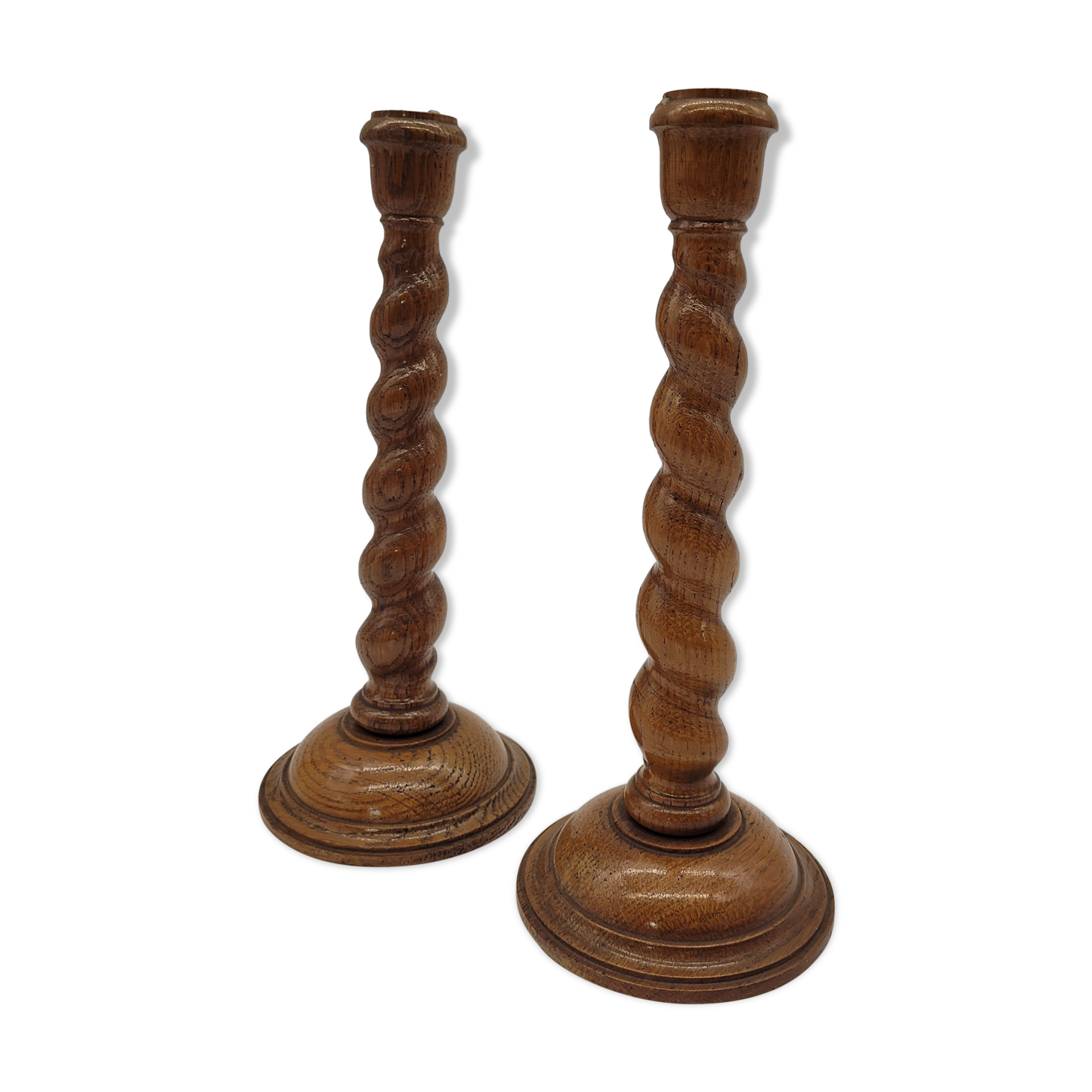 DuO turned wood candle holders