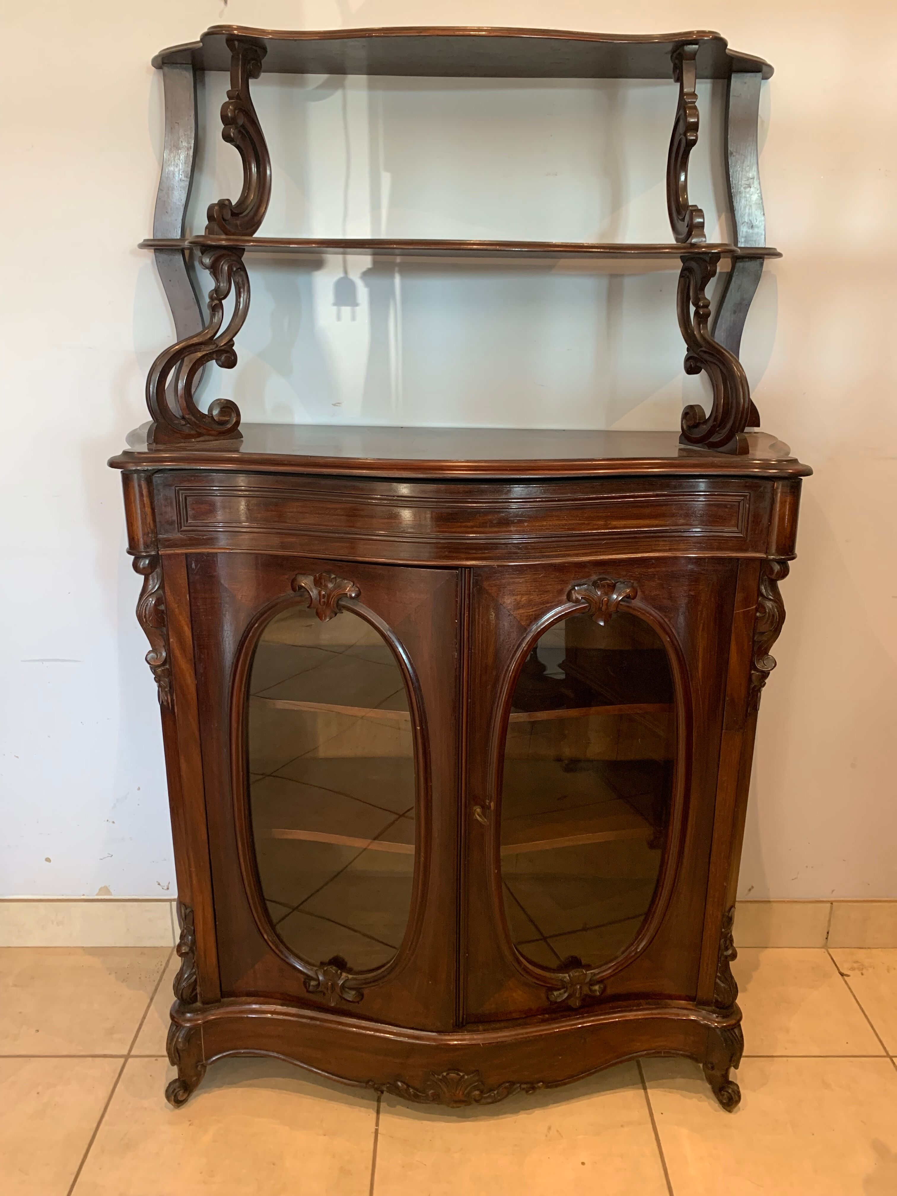 Louis Philippe cupboard in mahogany and nineteenth century veneer