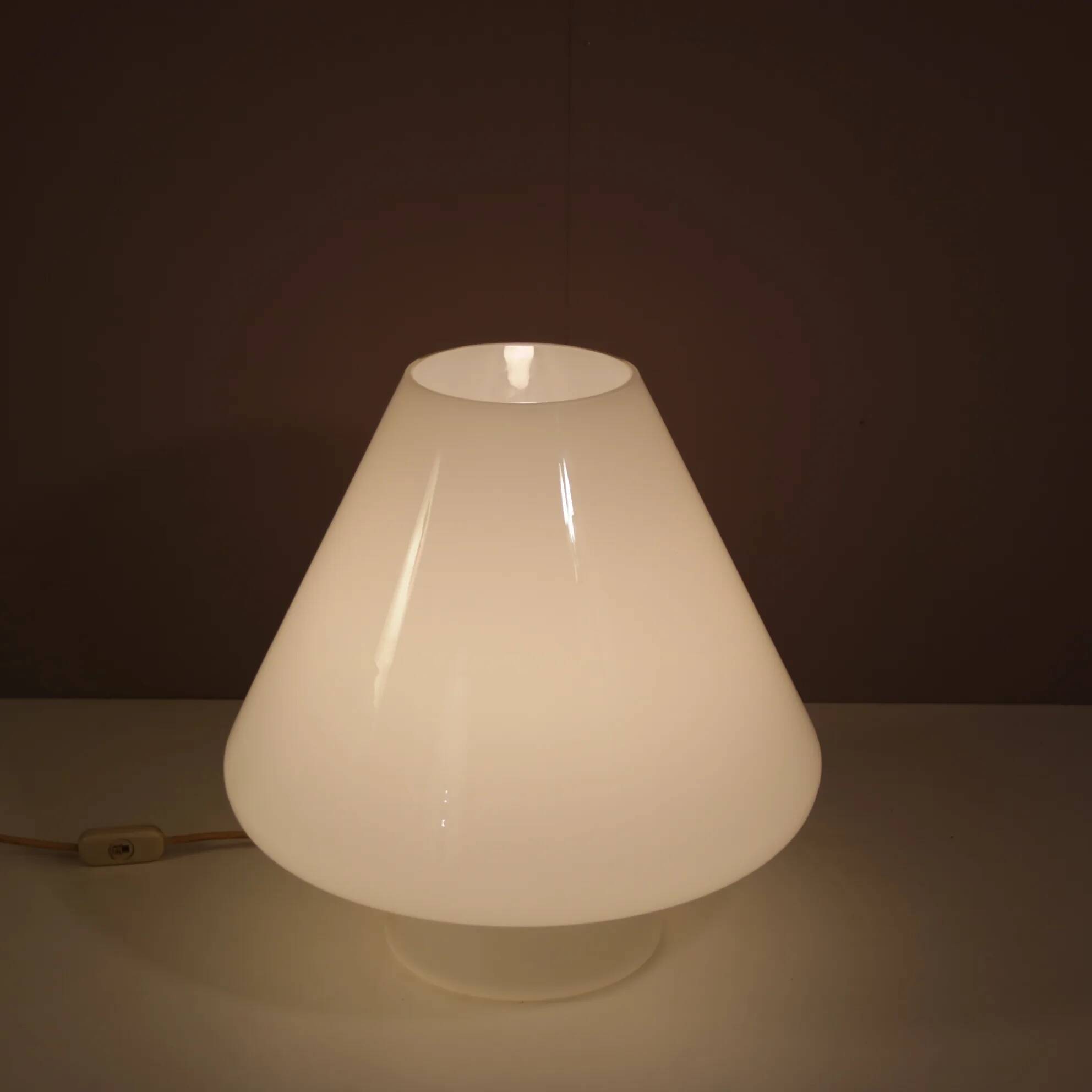 1970s Murano glass table lamp by Venini, Italy