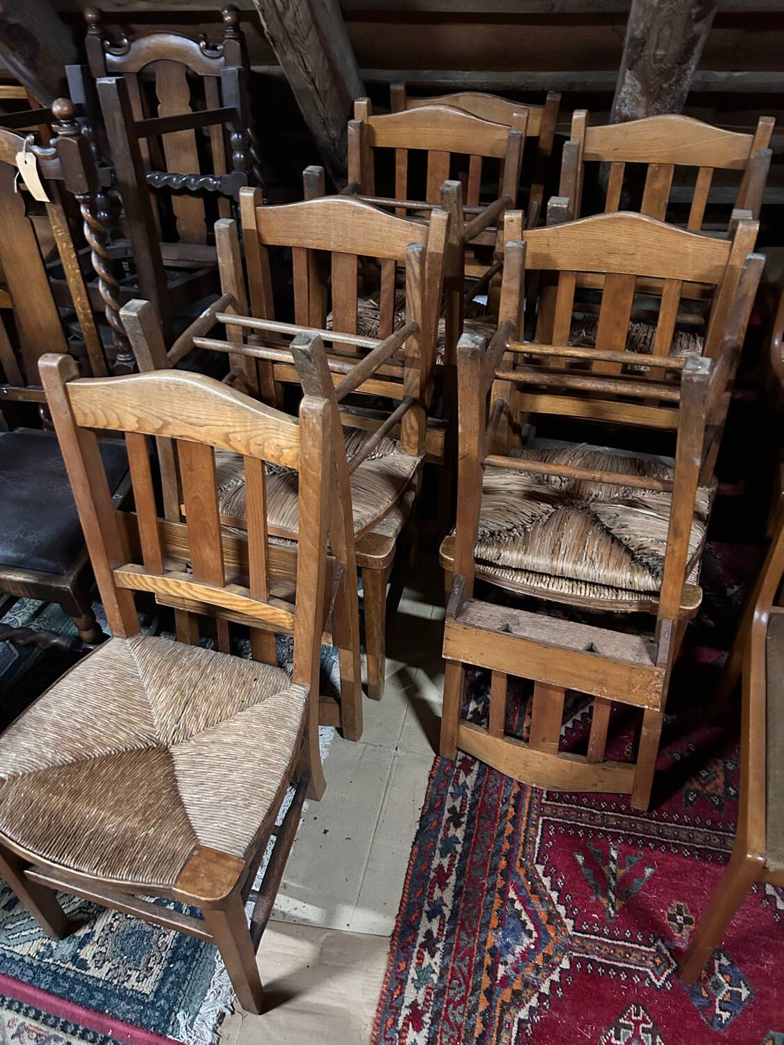 Set of 12 vintage chairs