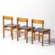 Set of 6 'Abstracta' dining chairs in beech by Jos de Mey, Belgium 1960s
