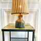 Earth lamp and braided lampshade 70s/70s