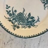 plat rond en Terre de Fer japonisant fin XIXème