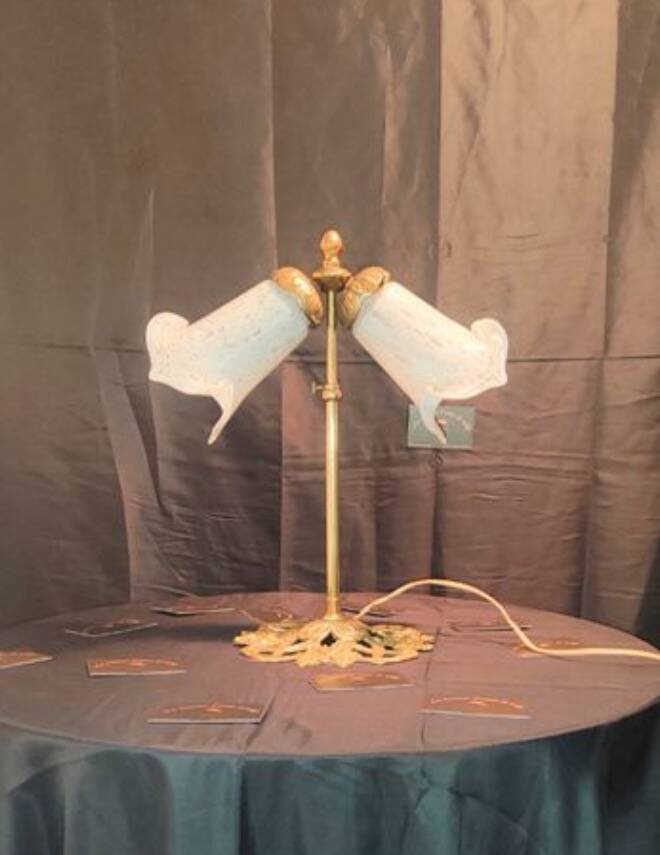 Art Nouveau lamp from Finland, tulips, art from France