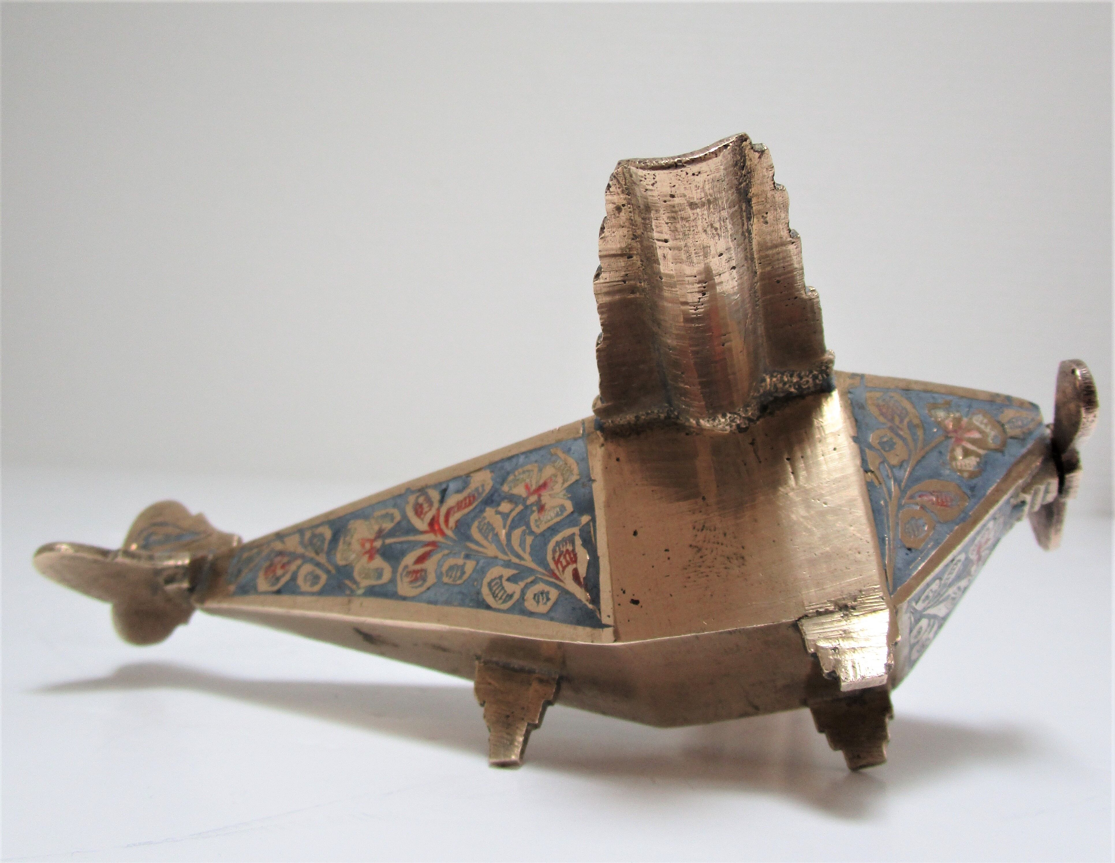 Vintage brass plane ashtray 70