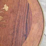 Selette pedestal side table Louis XV style with decorated marquetry and rosewood - 1900s