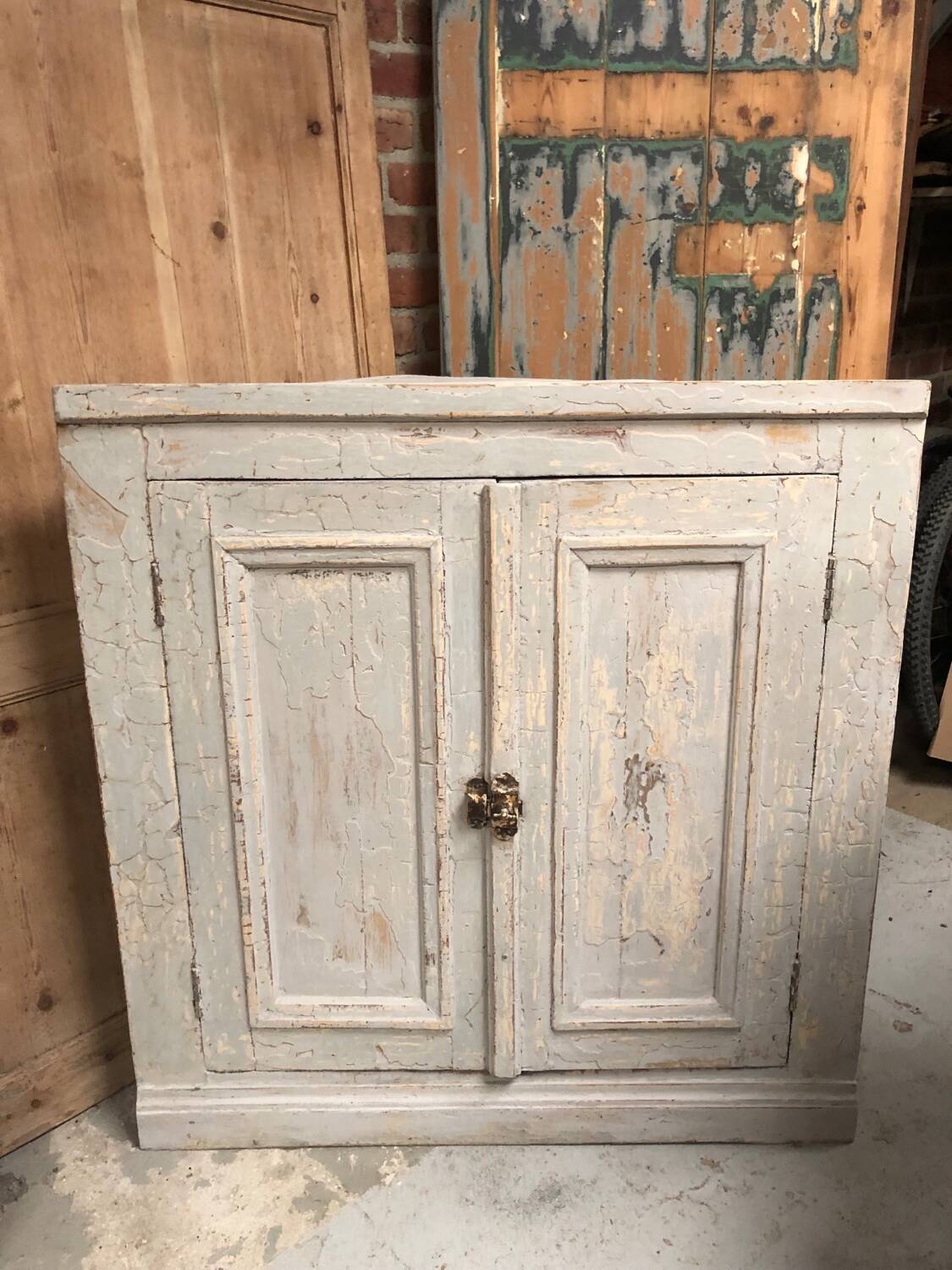 Old weathered corner workshop furniture