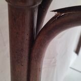 Curved wood bistro table
