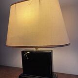 Ceramic lamp with rose decoration