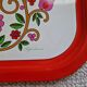 Vintage rectangular metal tray Préfontaines by Edery