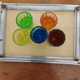5 petits verres multicolore