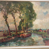 Landscape signed by a Belgian painter